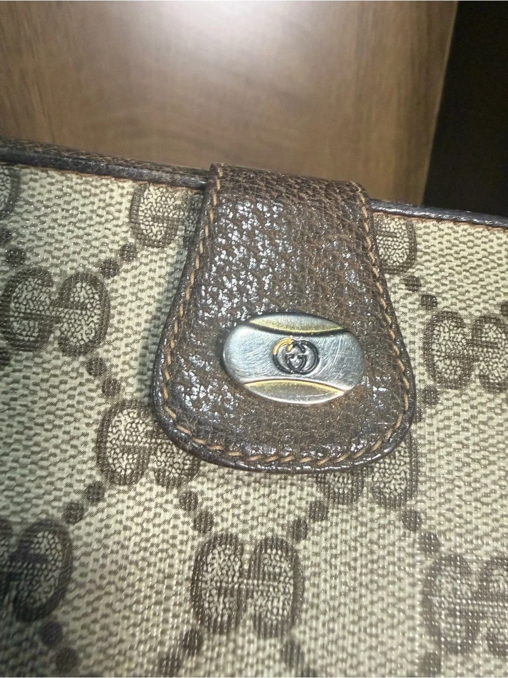 Vintage 1970s Gucci Accessory Collection GG Supreme Continental Wallet - Picture 13 of 14